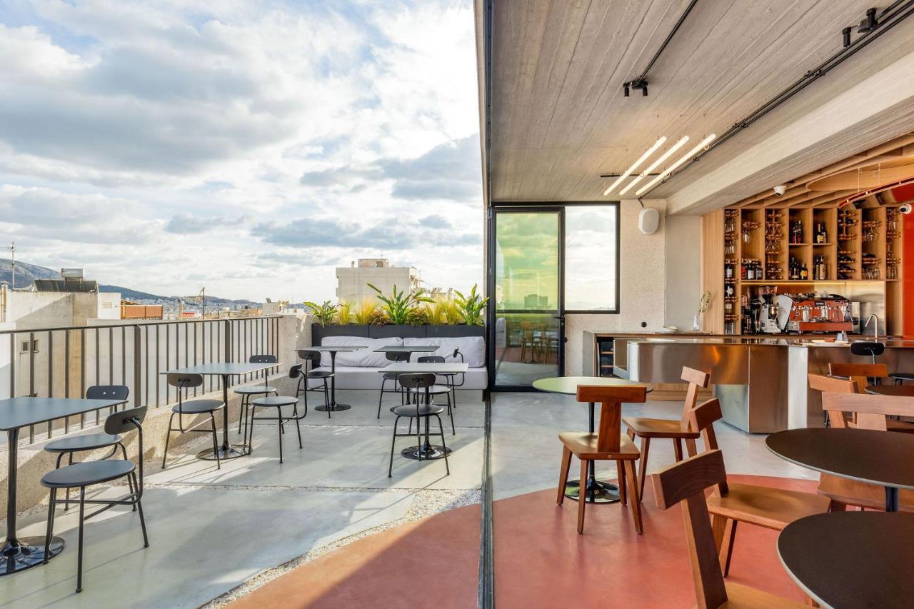 The Newel Psychiko Otel Atina Dış mekan fotoğraf The rooftop bar at the London office
